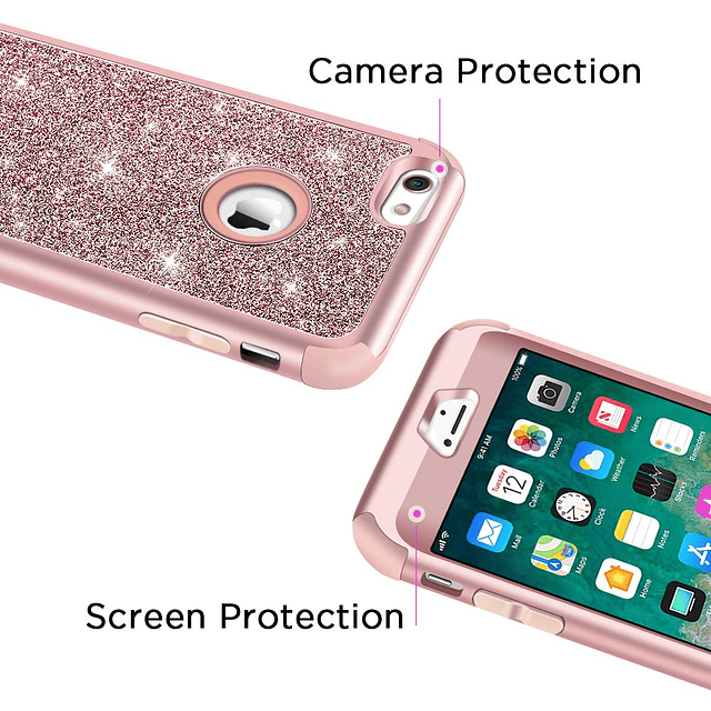 Compatible con iPhone 6/6s, funda protectora resistente de c