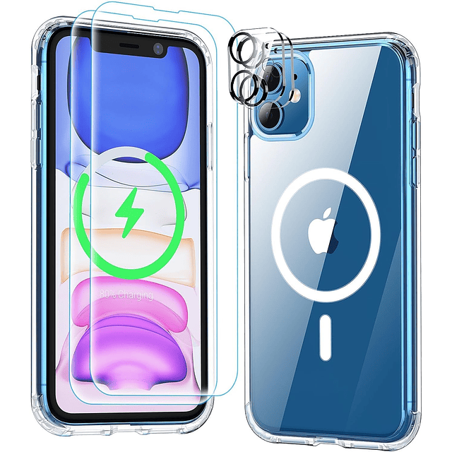 Jaroco Funda Magnética Fuerte Transparente para iPhone 11 [C