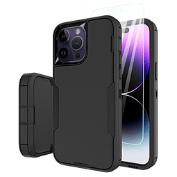 Funda para iPhone 14 Pro Max, con protector de pantalla de v