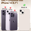 Funda de Silicona para iPhone 14, con 2X Protector de Pantal