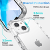 Funda transparente para iPhone 14, iPhone 13, [protección co