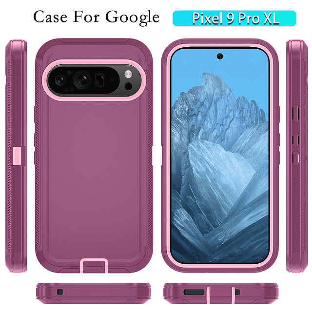 Funda para Google Pixel 9 Pro XL con protector de pantalla H