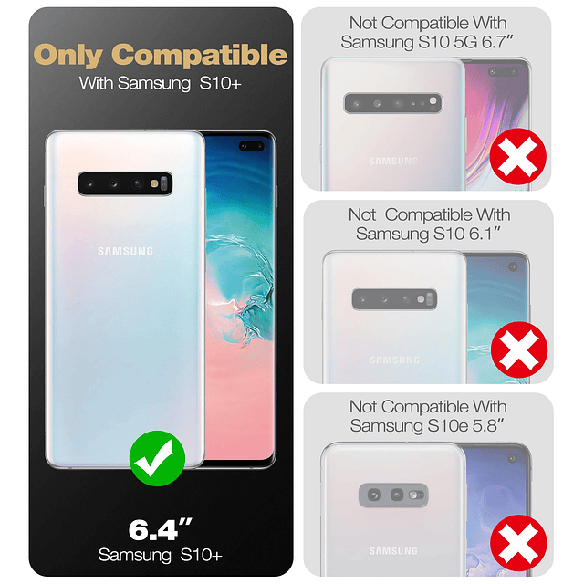 - Funda para Samsung Galaxy S10+ Plus, [protector de pantall