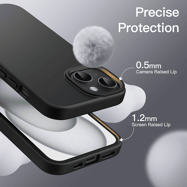 Funda de Silicona para iPhone 15 Plus de 6,7 Pulgadas, Funda