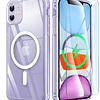 para iPhone 11 Funda Transparente: Soporte de Carga Magnétic