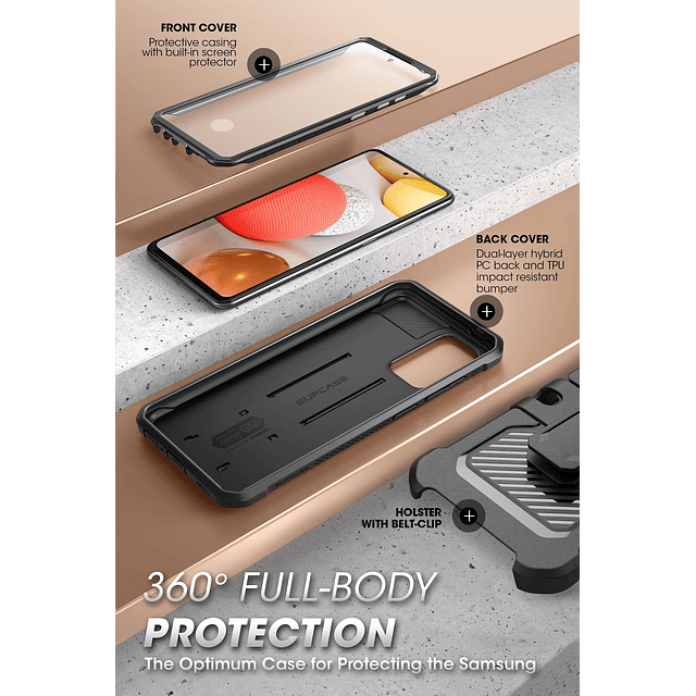 Funda para Samsung Galaxy A52 4G/5G con protector de pantall