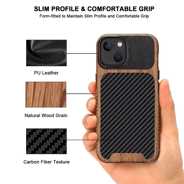 Funda Magnética Compatible con iPhone 14 Funda Grano de Made