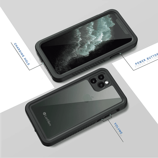 para iPhone 11 Pro Funda impermeable, protección de cuerpo c