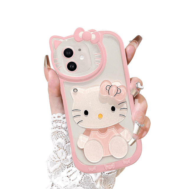 para iPhone 11 Kawaii Cartoon Cute Pink Phone Case, con espe