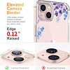 Funda para iPhone 13 [con protector de pantalla], diseño flo