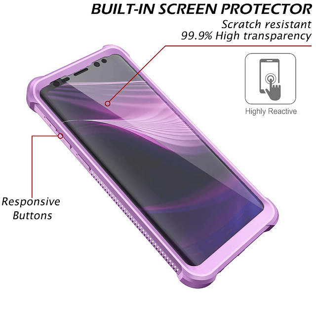 Funda Galaxy S9 con Protector de Pantalla Transparente Grado