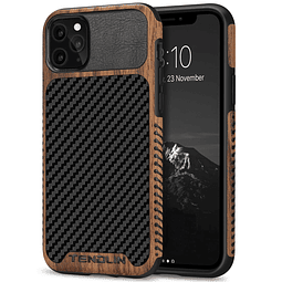 Compatible con iPhone 11 Pro Max Funda de grano de madera co