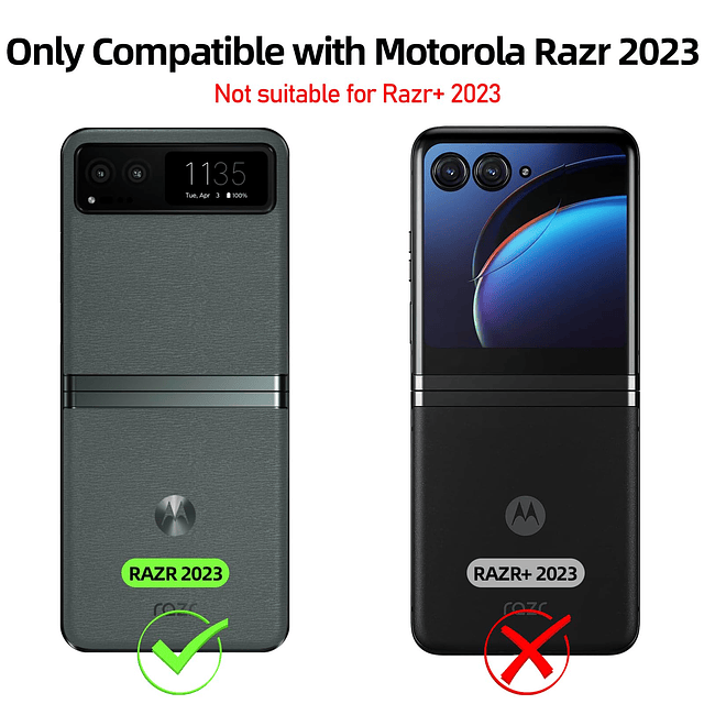 para Motorola Razr 2023, protector de pantalla incorporado y