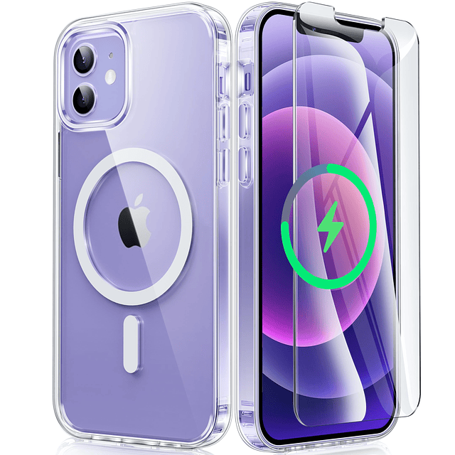 Funda transparente para iPhone 12: Protección magnética cont