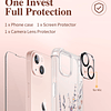 Diseñado para iPhone 13 de 6,1 pulgadas, con protector de pa