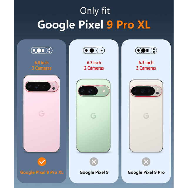 para Google Pixel-9-Pro XL Funda: Funda transparente Protecc