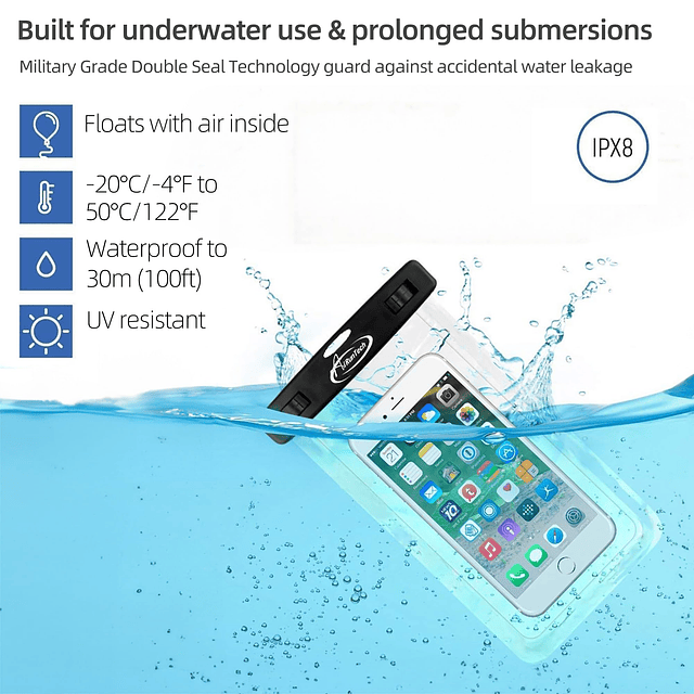 Funda impermeable para teléfono, funda impermeable para telé