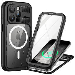 Funda magnética para iPhone 15 Pro Max, IP68 impermeable a p