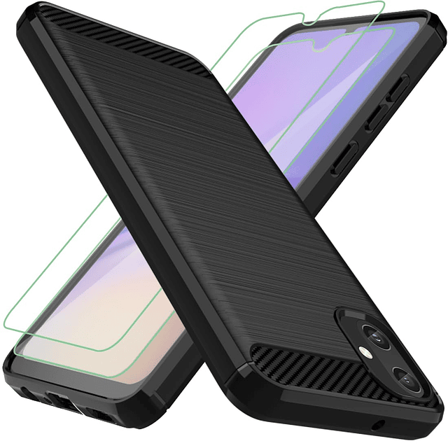 para Galaxy A05 Funda: con 2 protectores de pantalla de abso