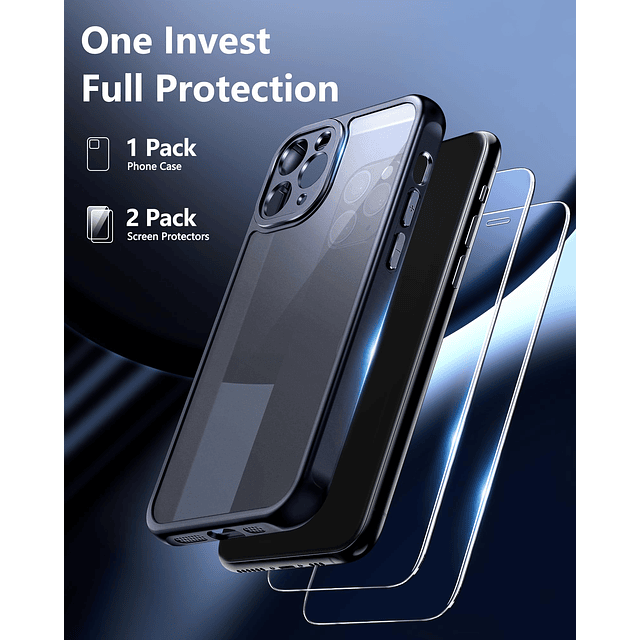 [3 en 1 para iPhone 11 Pro, [Anti-amarillento] [Protección d