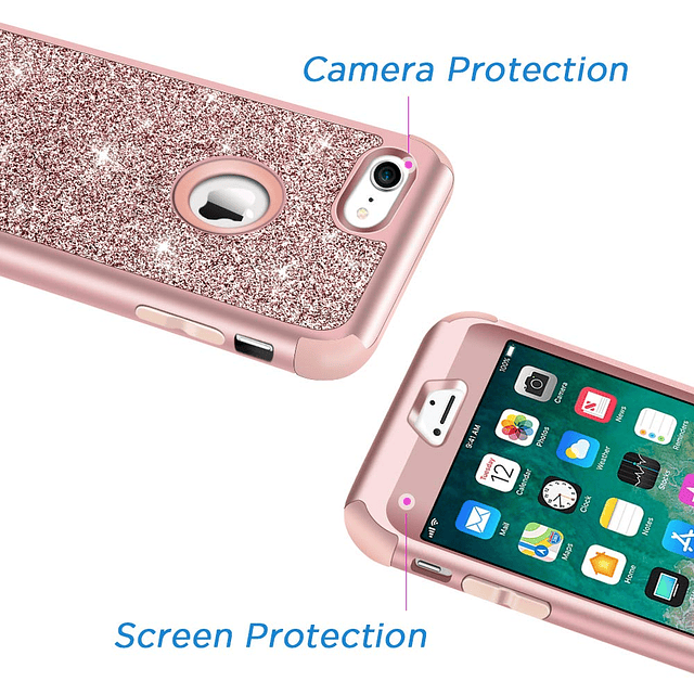 Diseñado para iPhone 8, iPhone 7, funda protectora resistent