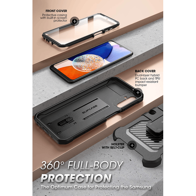 Funda para Samsung Galaxy A14 5G con protector de pantalla (