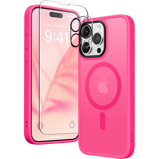 Funda magnética para iPhone 15 Pro Max, compatible con MagSa