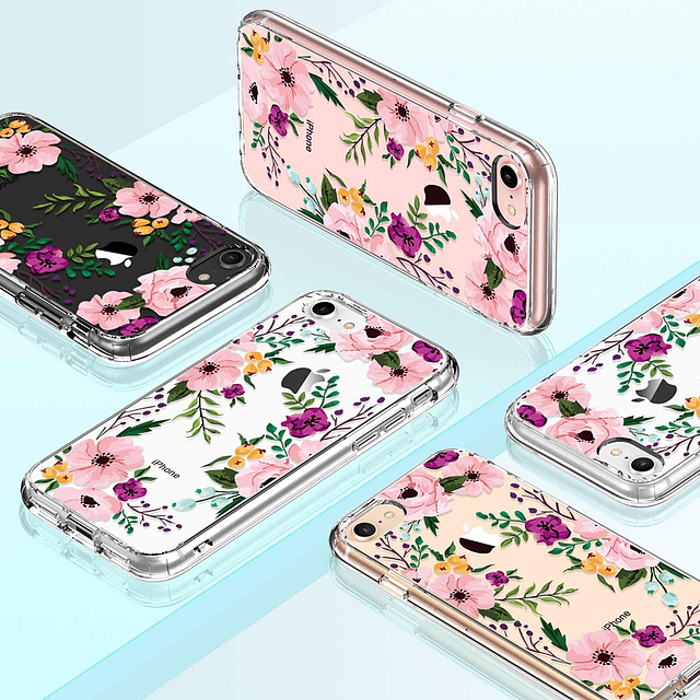 Funda para iPhone SE, iPhone 8, iPhone 7 con protector de pa