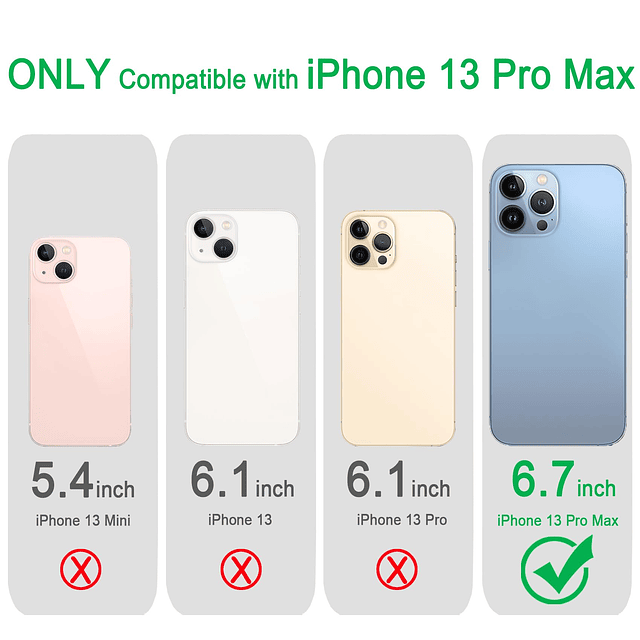 Funda magnética compatible con iPhone 13 Pro Max, compatible