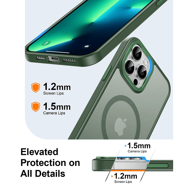 Funda magnética mejorada para iPhone 13 Pro Max con protecto