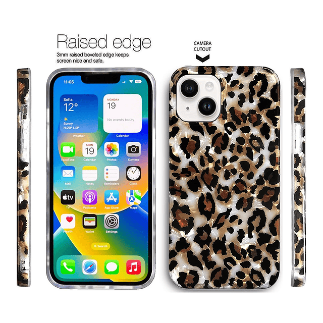 Funda compatible con iPhone 15 de 6,1 pulgadas, funda protec