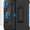 Funda para iPhone 11 con clip para cinturón, 2 protectores d