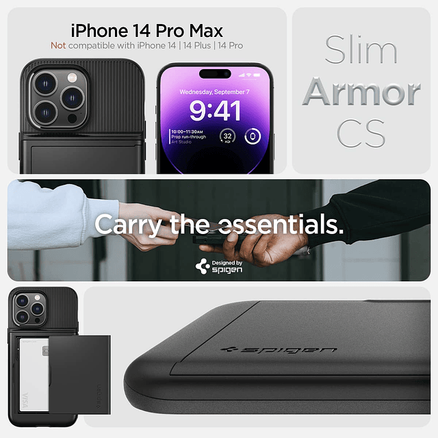 Funda Slim Armor CS diseñada para iPhone 14 Pro Max (2022) [