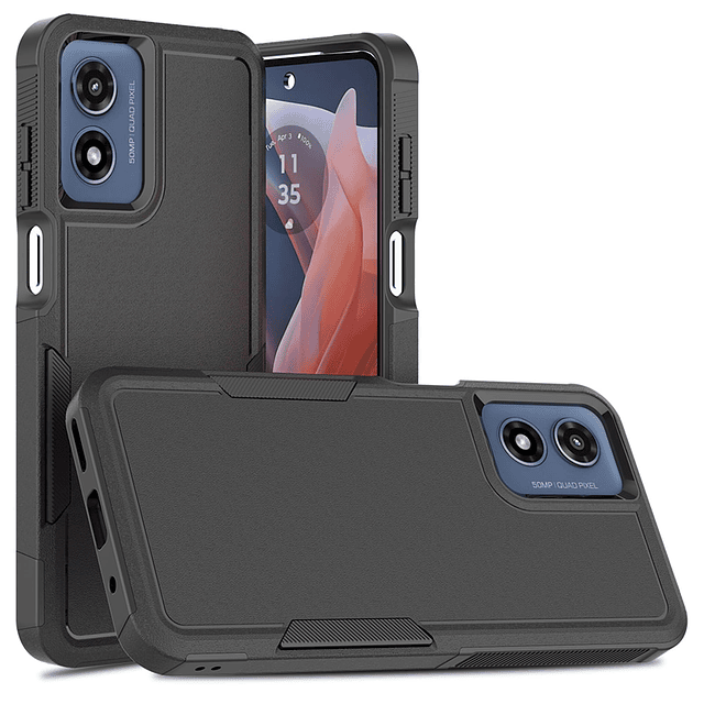 Funda para Moto G Play 2024: Funda protectora de doble capa