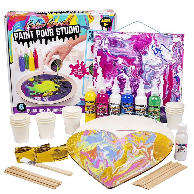 Original Papelería Color Craze Paint Pour Studio, kit de pin