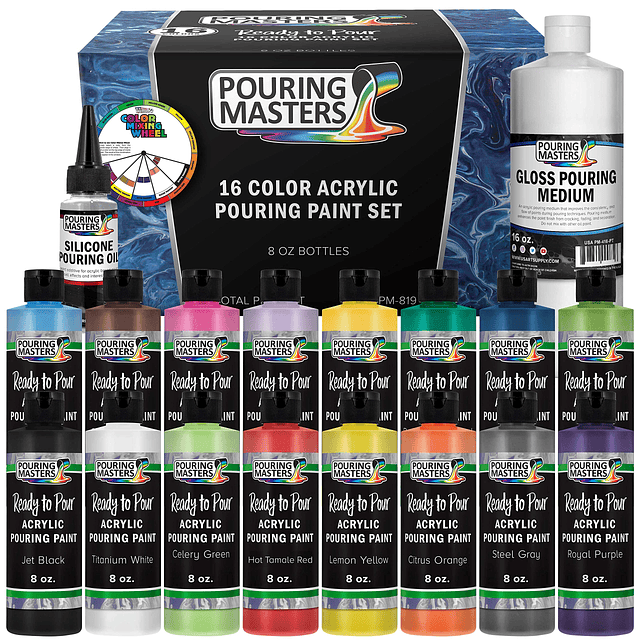 Art Supply Pouring Masters Juego de pintura acrílica lista p