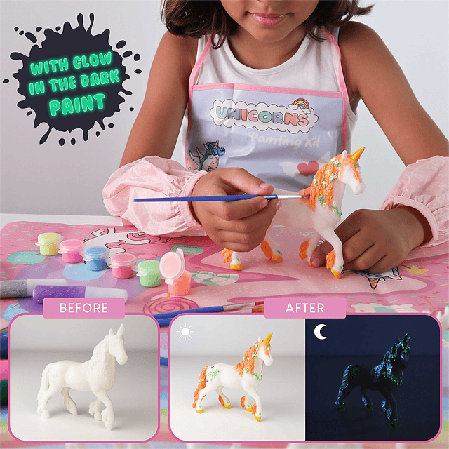 Unicornios Regalos para Niñas Kit de Pintura con 18 Unicorni