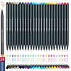 VITOLER 24 rotuladores de colores, punta fina para dibujar,