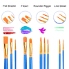 Juego de pinceles de pintura acrílica, 16 paquetes/160 pieza