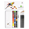 MeiLiang Juego de pintura de acuarela, 36 colores en caja po