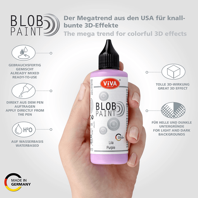 ® Blob Paint Set (Campo de flores, 6x3,04 Fl oz) colores de