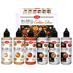 ® Blob Paint Set (Golden Glow, 6x3,04 Fl oz) colores de pint