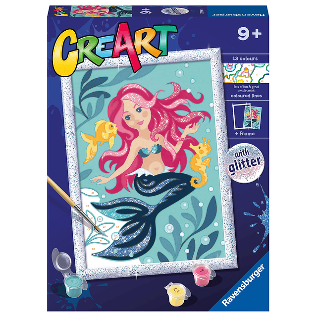 Kit de pintura por números de sirena encantadora para niños