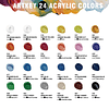 Juego de pintura acrílica – 24 colores vibrantes (0.4 fl oz/