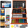 Deluxe Art Set, paquete de 195 caja de regalo para artistas,