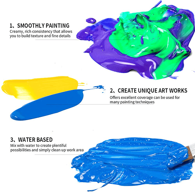 Juego de pintura acrílica para pintura de calabaza, 16 color