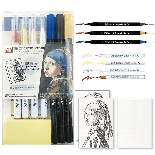 ZIG, COLECCIÓN DE ARTE HISTÓRICO ACUARELA W/J.VERMEER set co