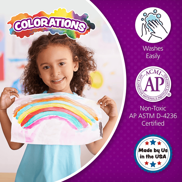 Pintura tempera simplemente lavable, Rainbow Plus paquete de