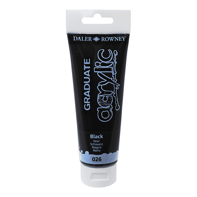 Pintura acrílica graduada, negro, 120 ml - Suministros de pi