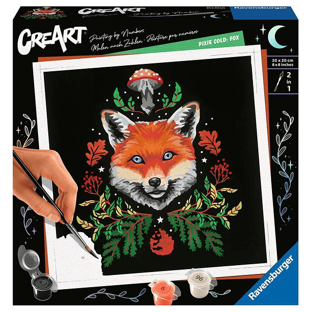 CreArt Pixie Cold: Kit de pintura por números de zorro para